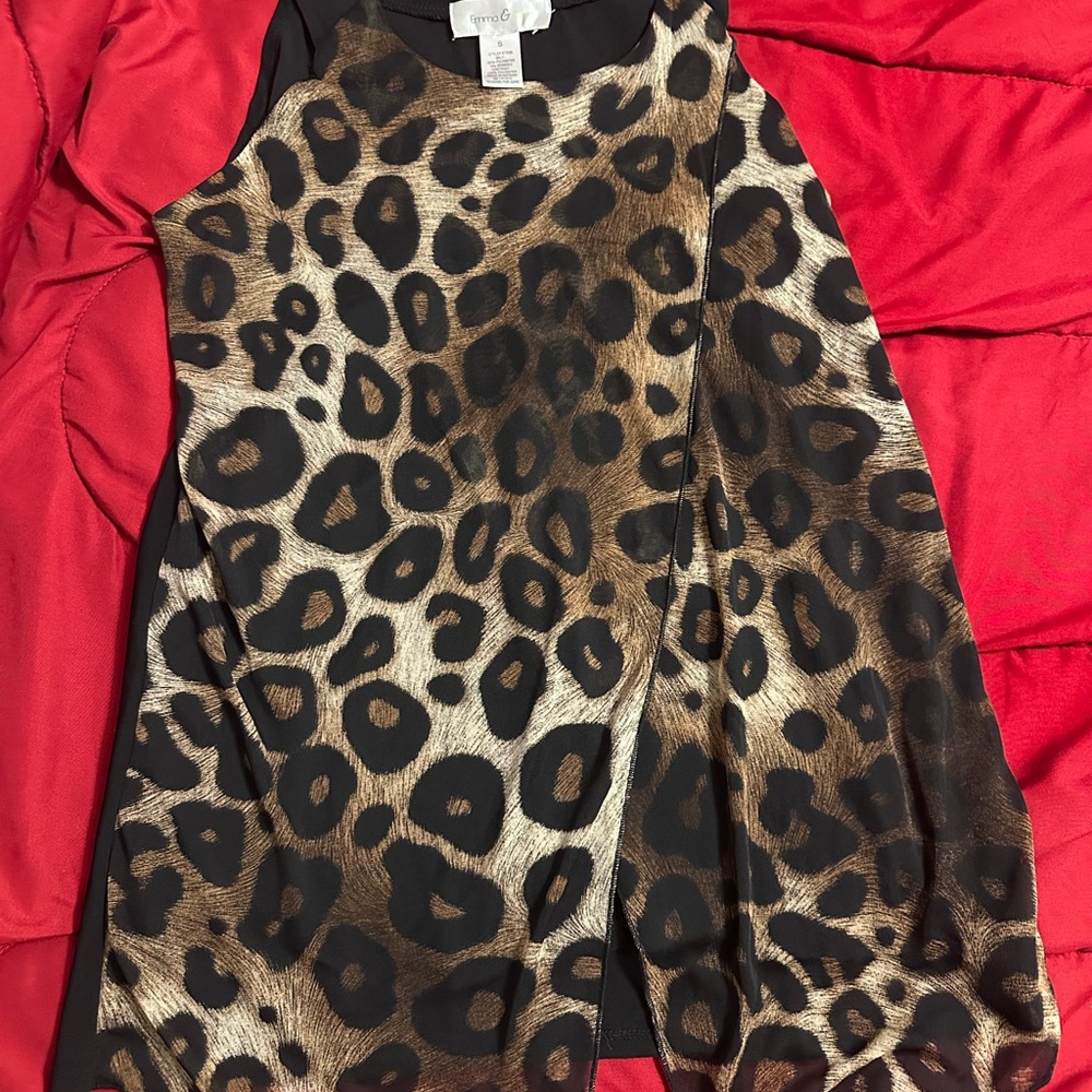 NWOT Leopard Print Sleeveless Top